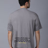 Shadows - Grey, puff print text, oversized T-shirt