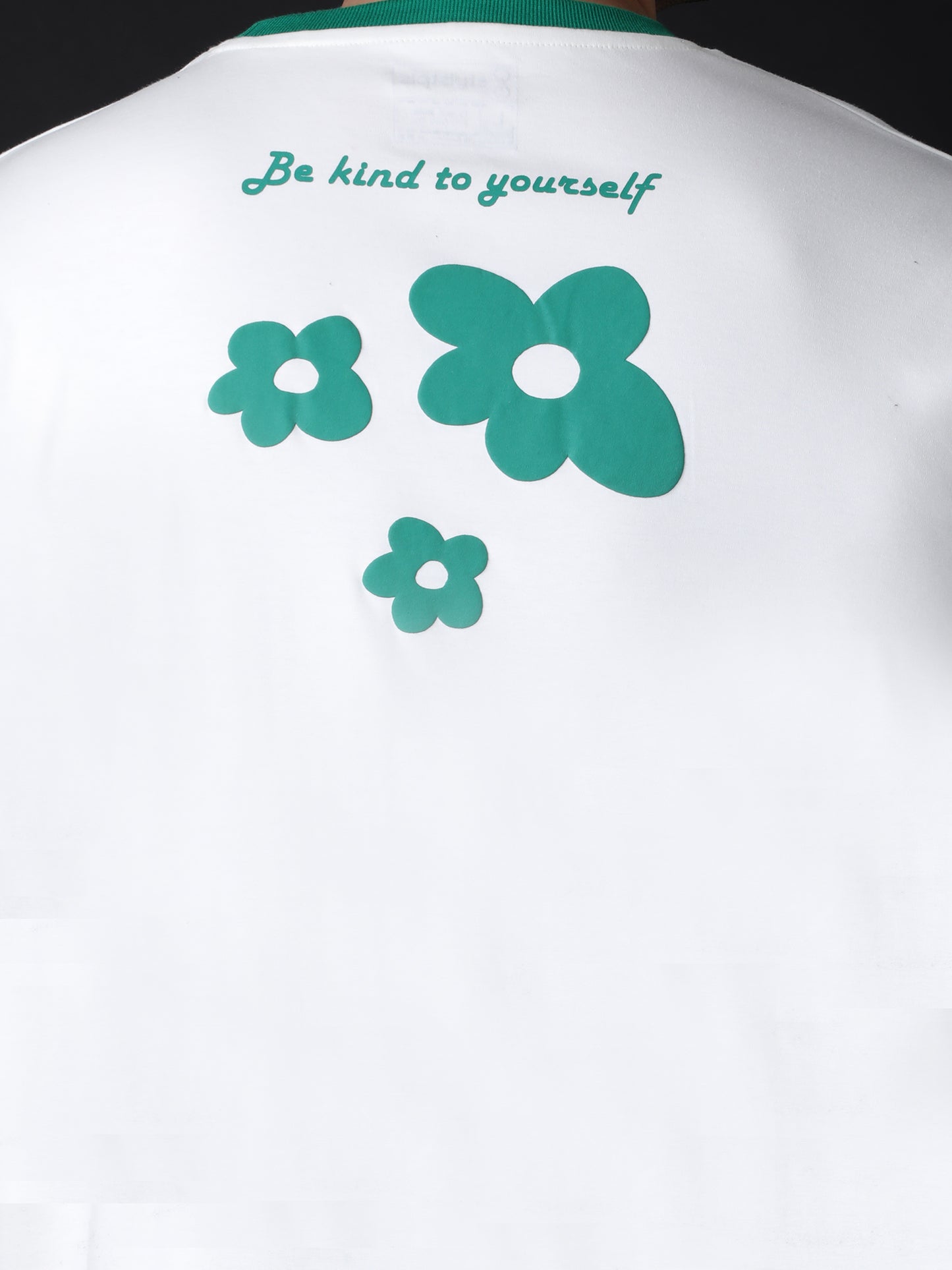 Kindness, flower design oversized crew neck tshirt