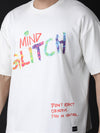 Mind glitch - Cream base, multicolor print, oversized T-shirt