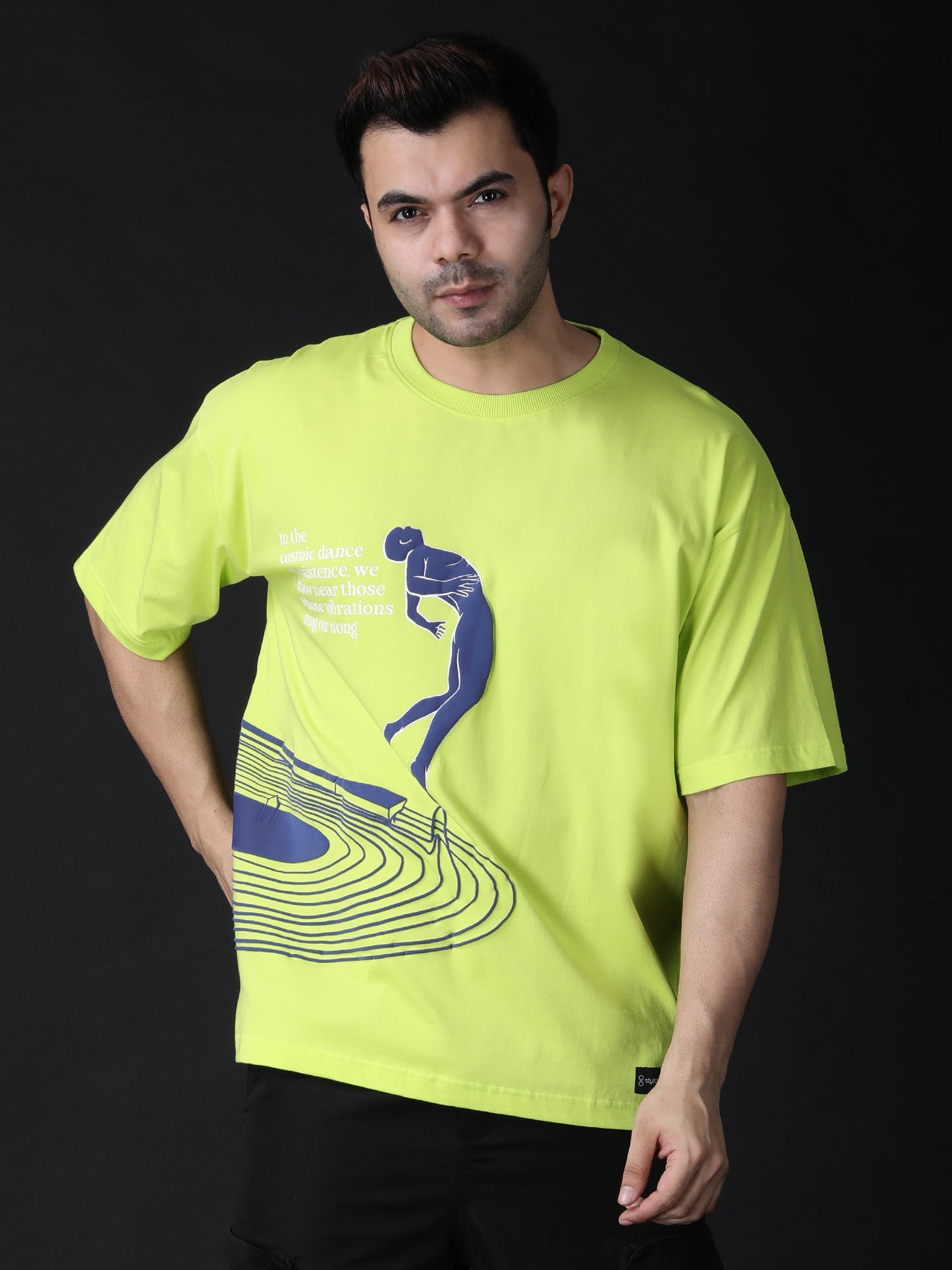 Frequency - Neon green, oversized casual T-shirt