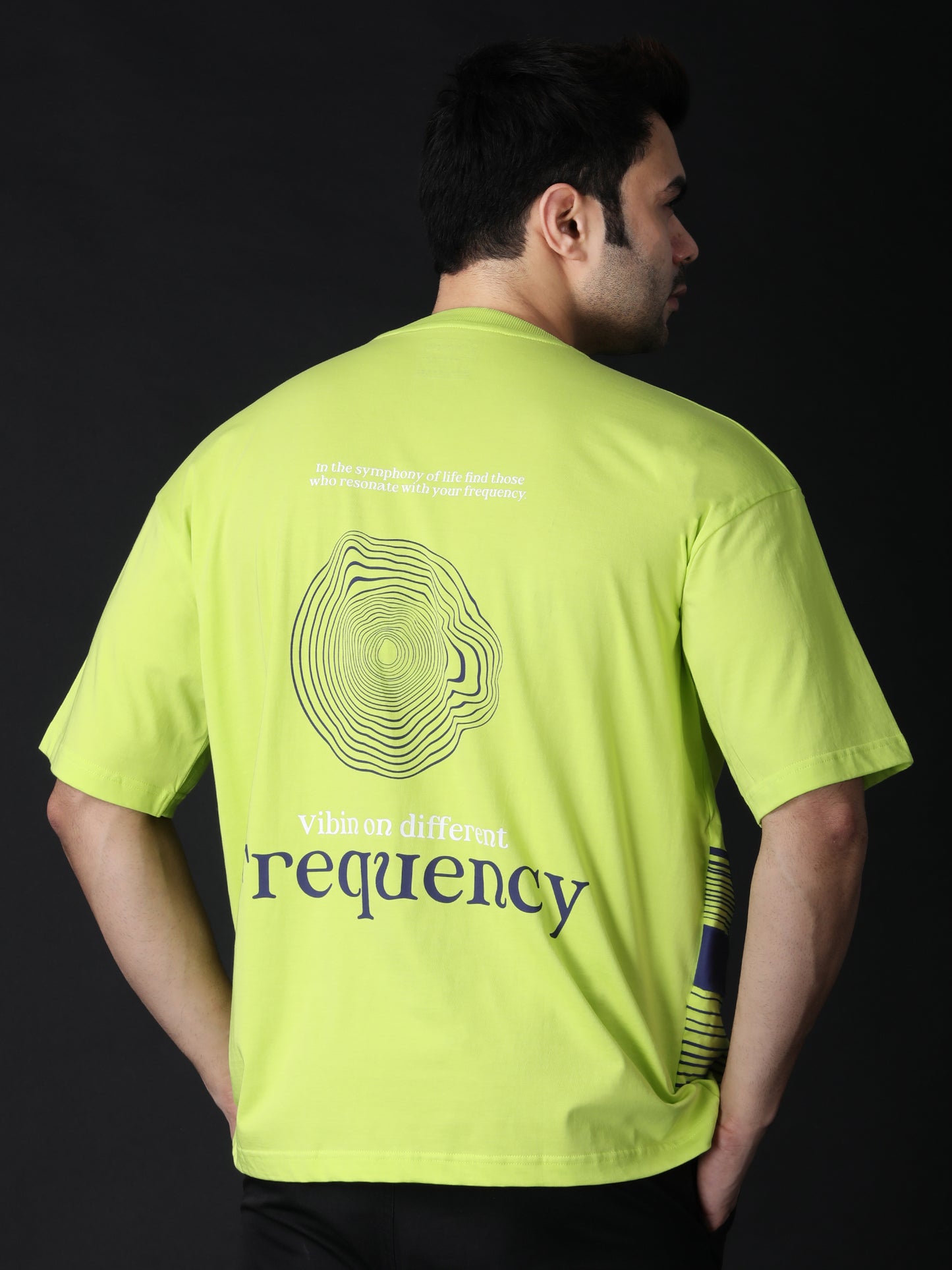 Frequency - Neon green, oversized casual T-shirt