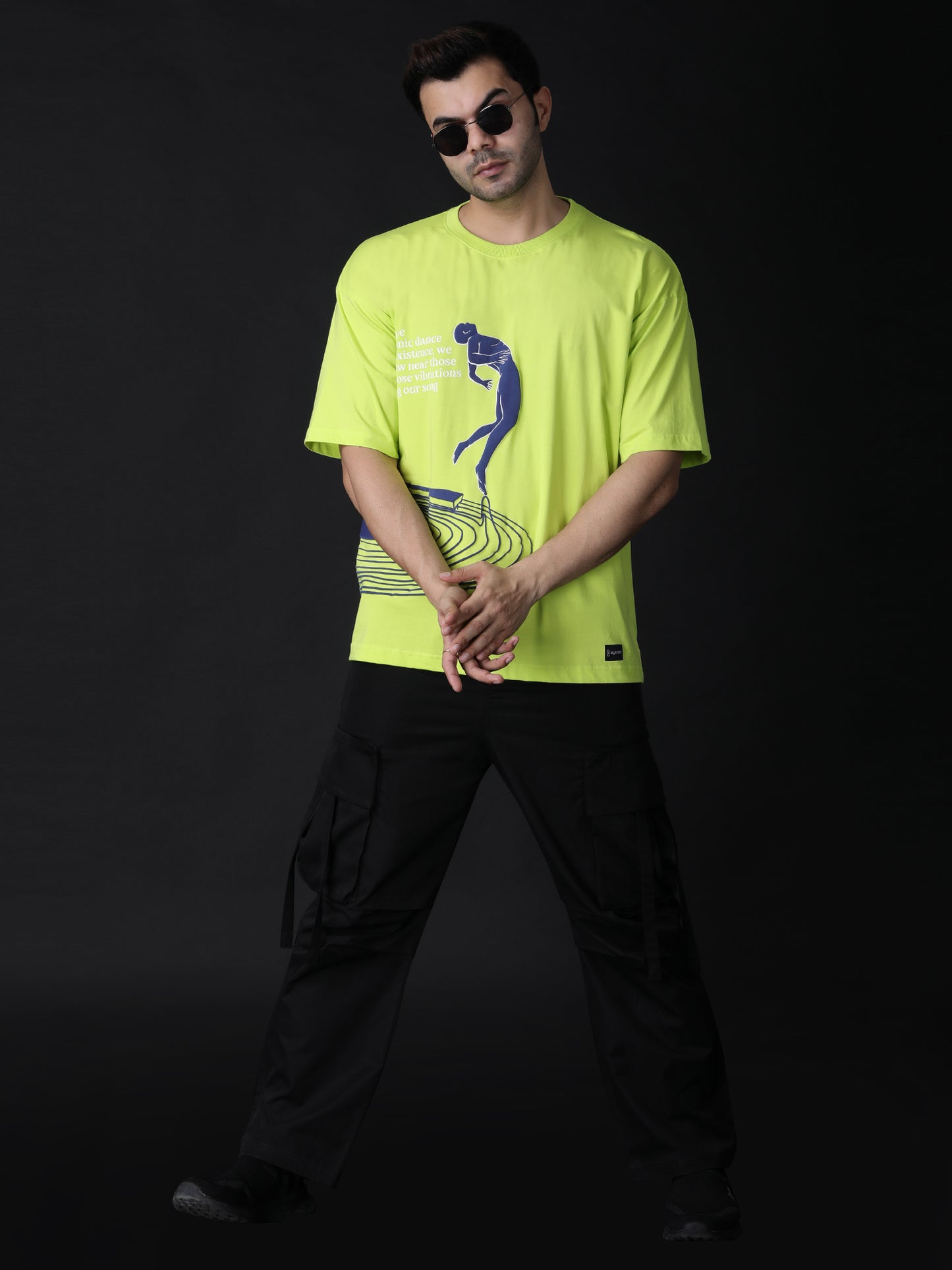 Frequency - Neon green, oversized casual T-shirt