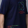 Maru effect - Navy blue, minimalistic print, oversized T-shirt